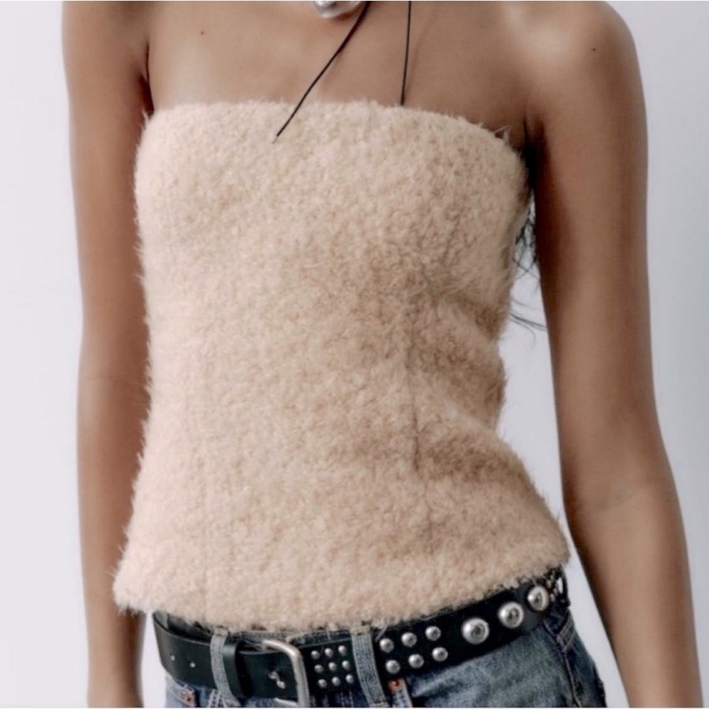 🍁50% Off Rdy 4 Fall Sale ZARA Nubby Fuzzy Tube Top